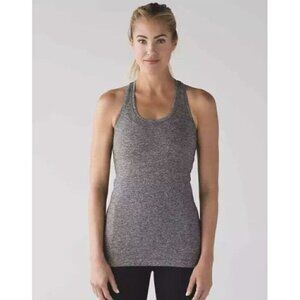 Lululemon Cool Racerback Heathered Gray/Black Tank Top